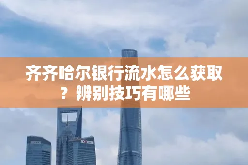 齐齐哈尔银行流水怎么获取?辨别技巧有哪些